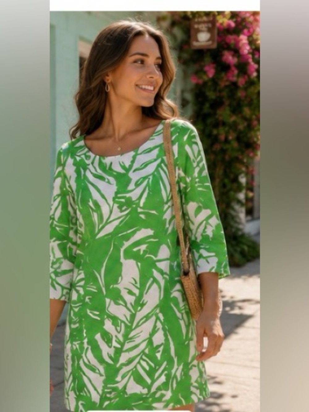 Lilly Pulitzer for Target Tropical Palm Leaf Shift Dress Petite Small S/P